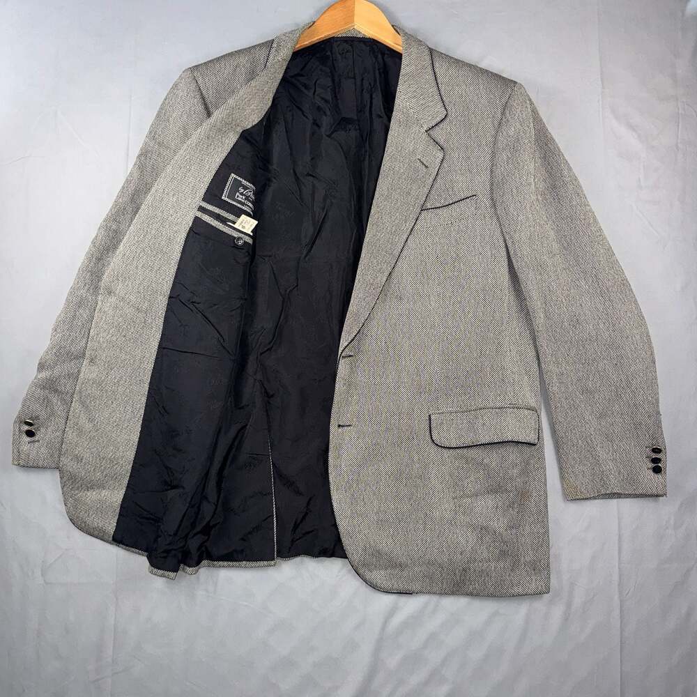 Brioni Mens 46R 56 Gray Tweed Wool Sport Coat Blazer Made in Italy Luxury